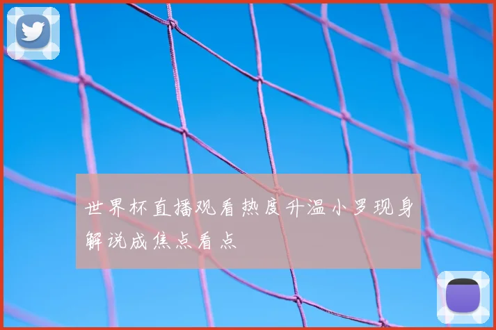 世界杯直播观看热度升温小罗现身解说成焦点看点